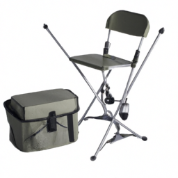 Metal Foldable Fishing Stool with Cooler Bag