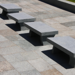 granite benches with backs