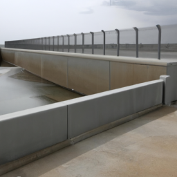 water filled flood barrier