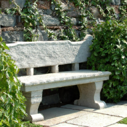 stone sitting bench