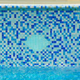 glass swimming pool mosaic