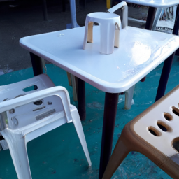 student plastic table and chair