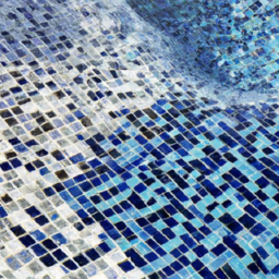 glass swimming pool mosaic