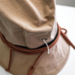 tan bucket hat with string