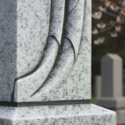 granite tombstone & marble sculpture