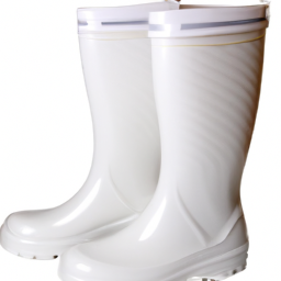 white PVC Rain Boots