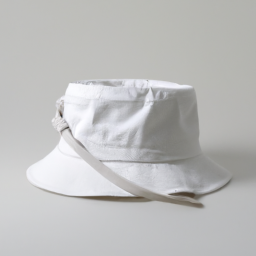 white terry cloth bucket hat