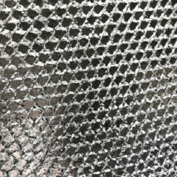 silver mesh material