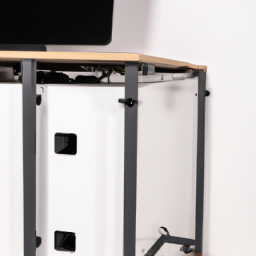 electric standing desk with storage