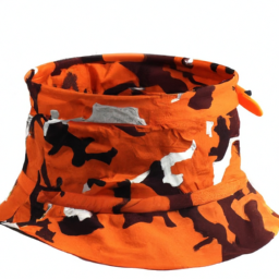 orange camo bucket hat