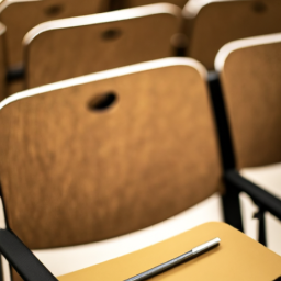 auditorium seating with writing tablet