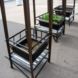 commercial metal planters