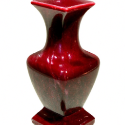 red polished granite vase