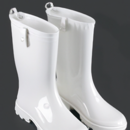 white PVC Rain Boots