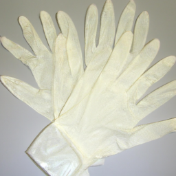 white disposable gloves