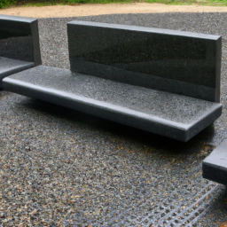 black granite memorial benches