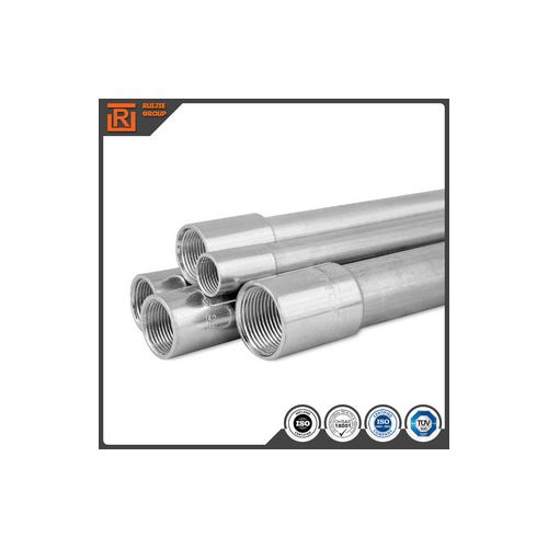 Galvanized EMT and IMC steel pipe used for wire conduit in the indoor ceiling or outdoor project