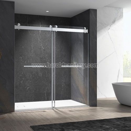 Stainless Steel Soft-Closing Sliding Glass Shower Doors