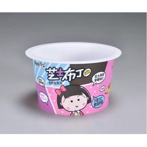 80ml IML Plastic yogurt cup packaging round shape