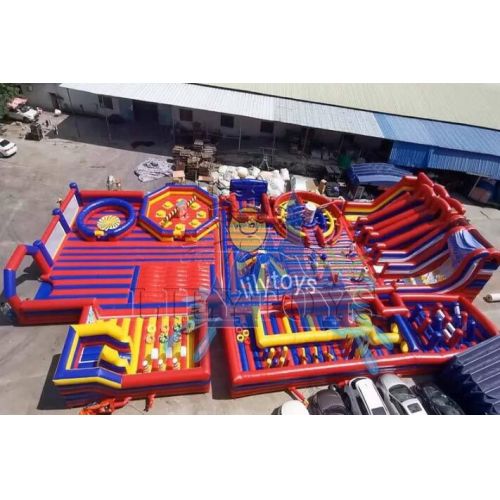 Lilytoys inflatable indoor playground theme park big jumping bouncer with sport game inflatable amusement park